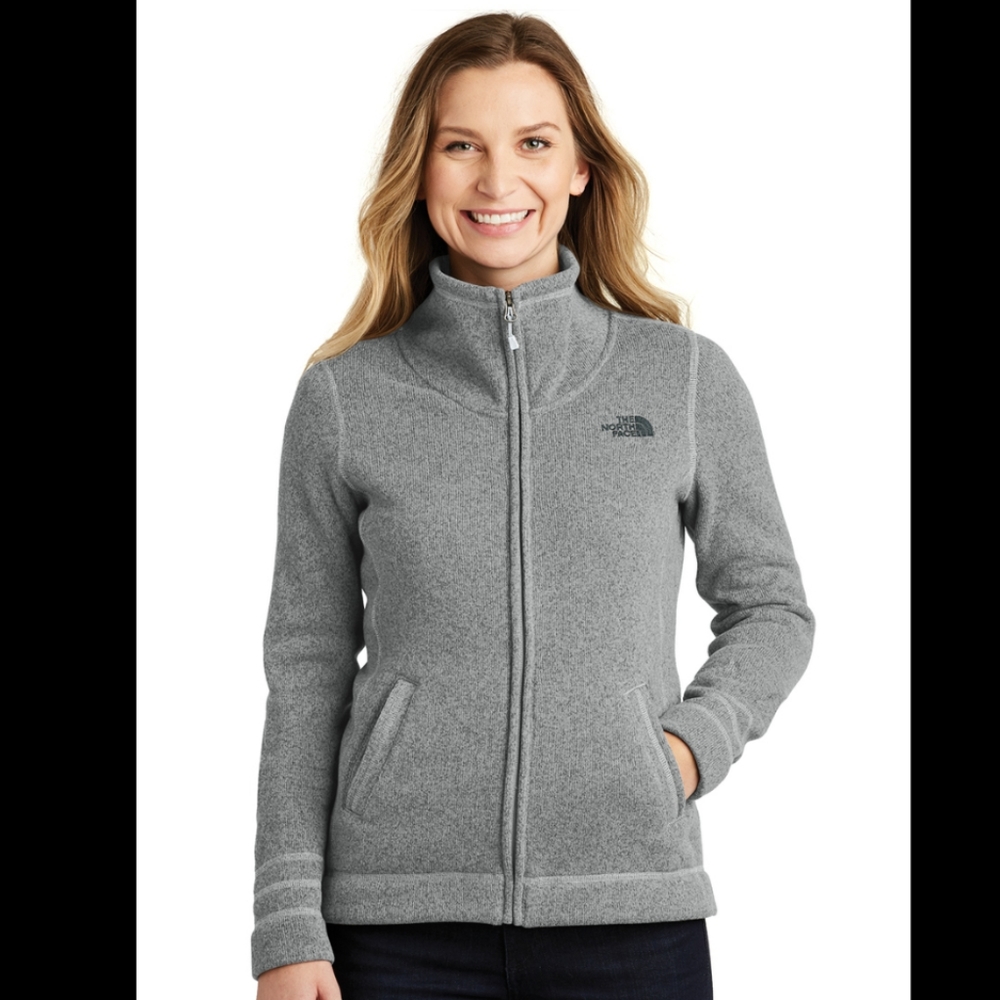 ⚡SALE NAVY The North Face Sweater Fleece navy blue knit zip up jacket - Picture 3 of 12